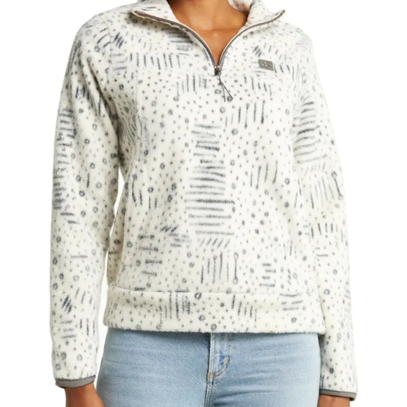 NWOT Billabong Women's Boundary Half Zip Top Thick Fleece Sweatshirt - Picture 6 of 12